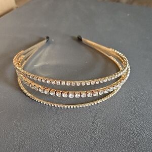 Elegant Gold and Silver Rhinestone Headband